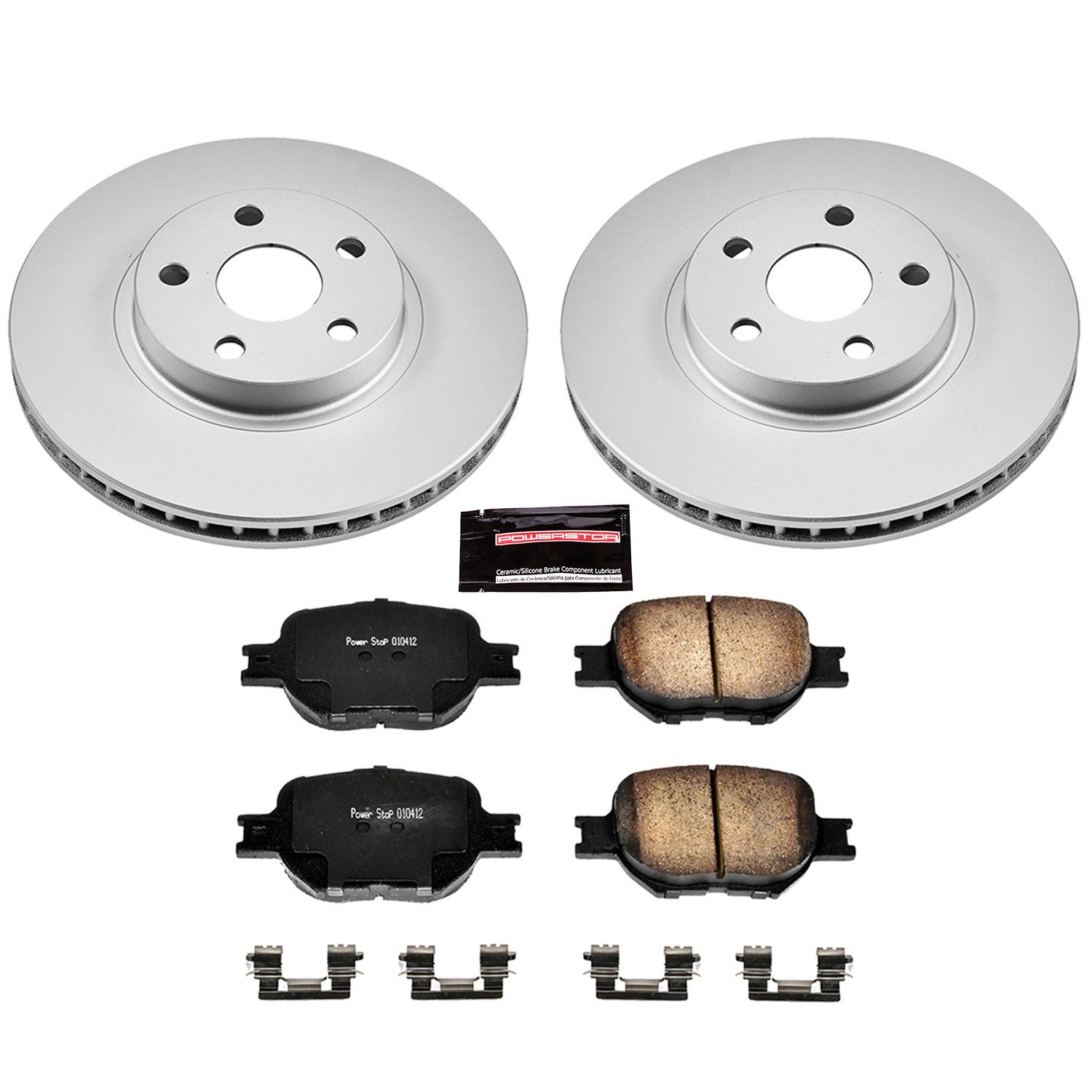 PowerStop Z17 Evolution Ceramic Front Brake Kit - 4-Pc, Ceramic, Geomet Fully Coated Rotors — image 2