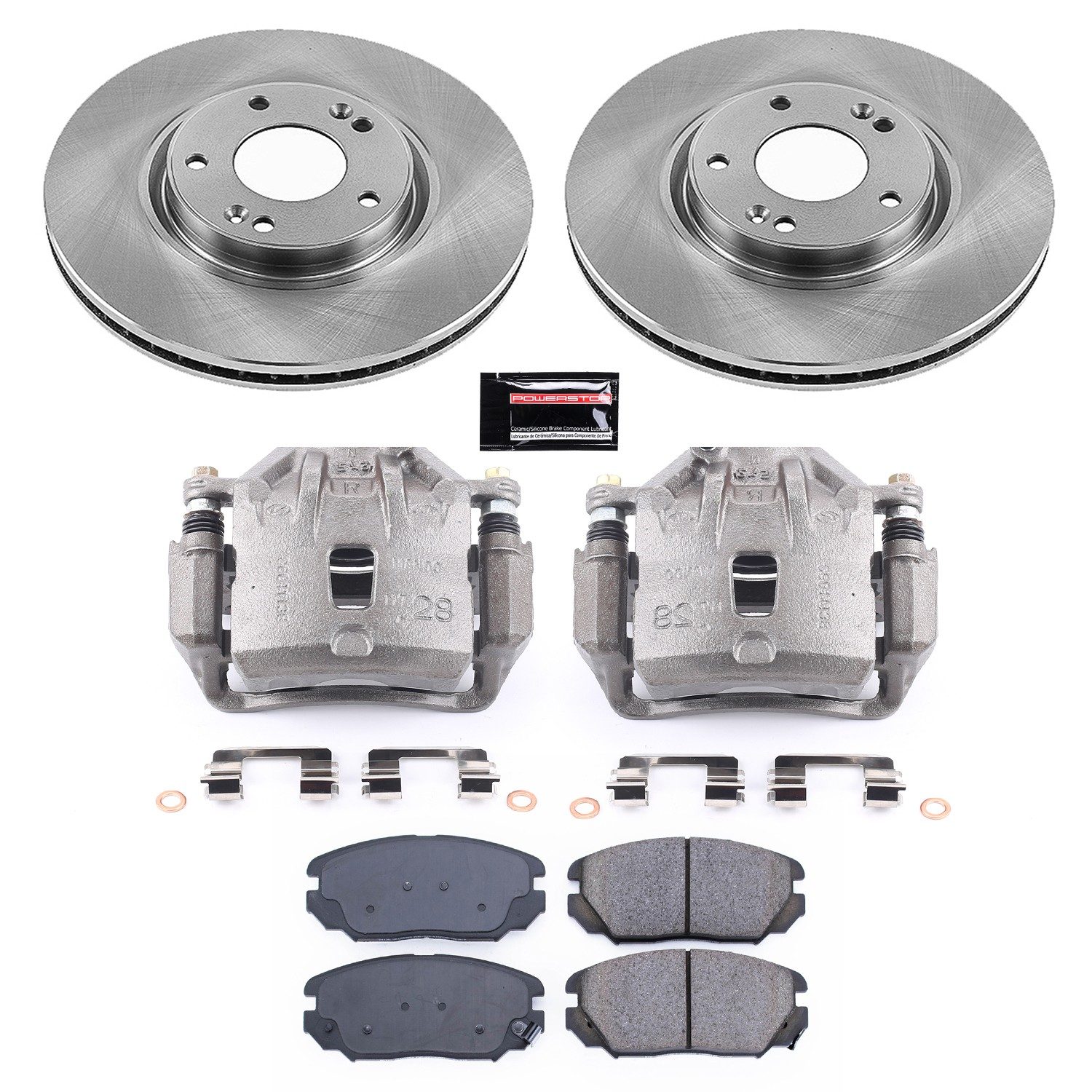 PowerStop Z17 Evolution Ceramic Front Brake Kit - 8-Pc, Ceramic — image 2