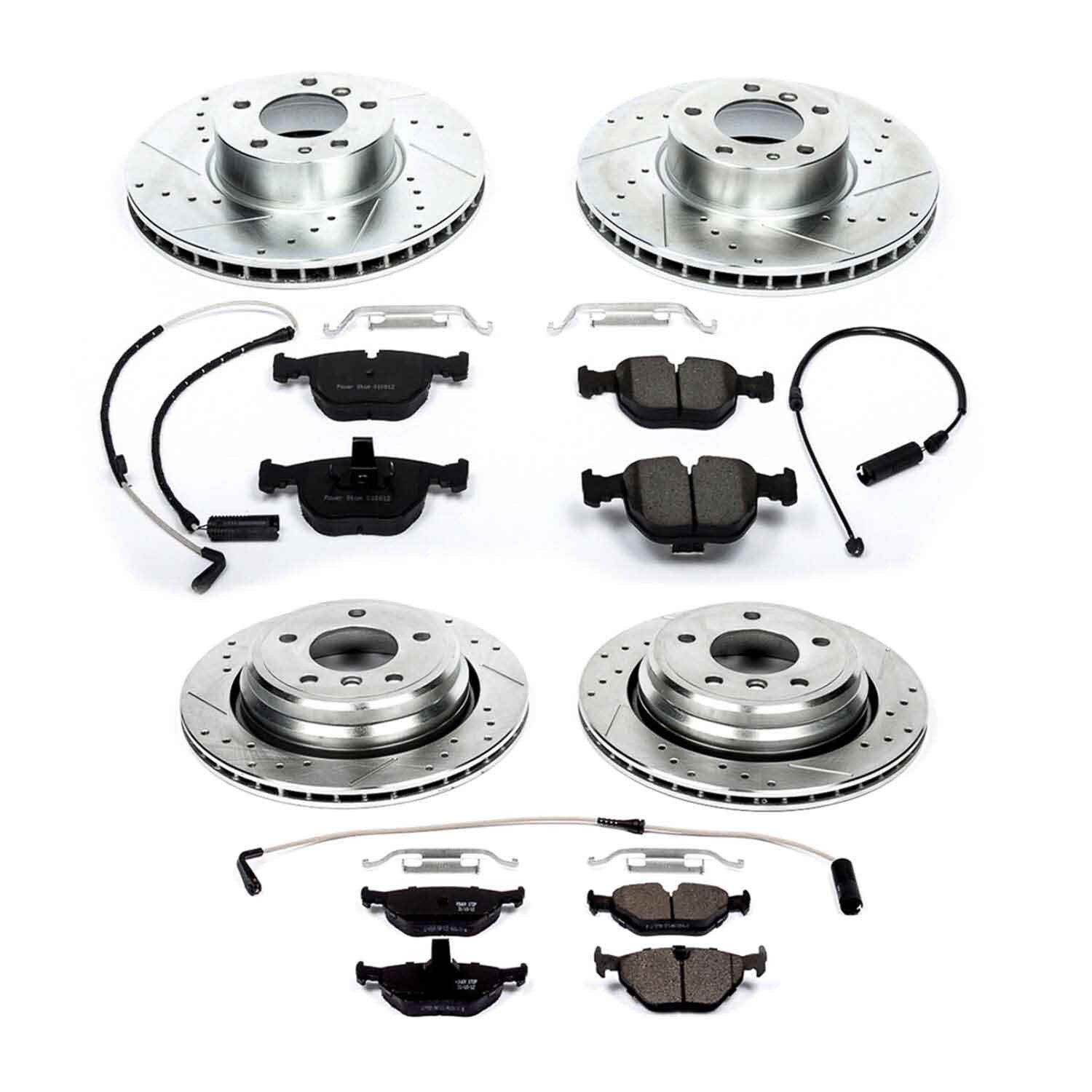 PowerStop Z23 Evolution Sport Front & Rear Brake Kit - 6-Pc, Carbon-Fiber Ceramic, Drilled & Slotted Rotors — image 2