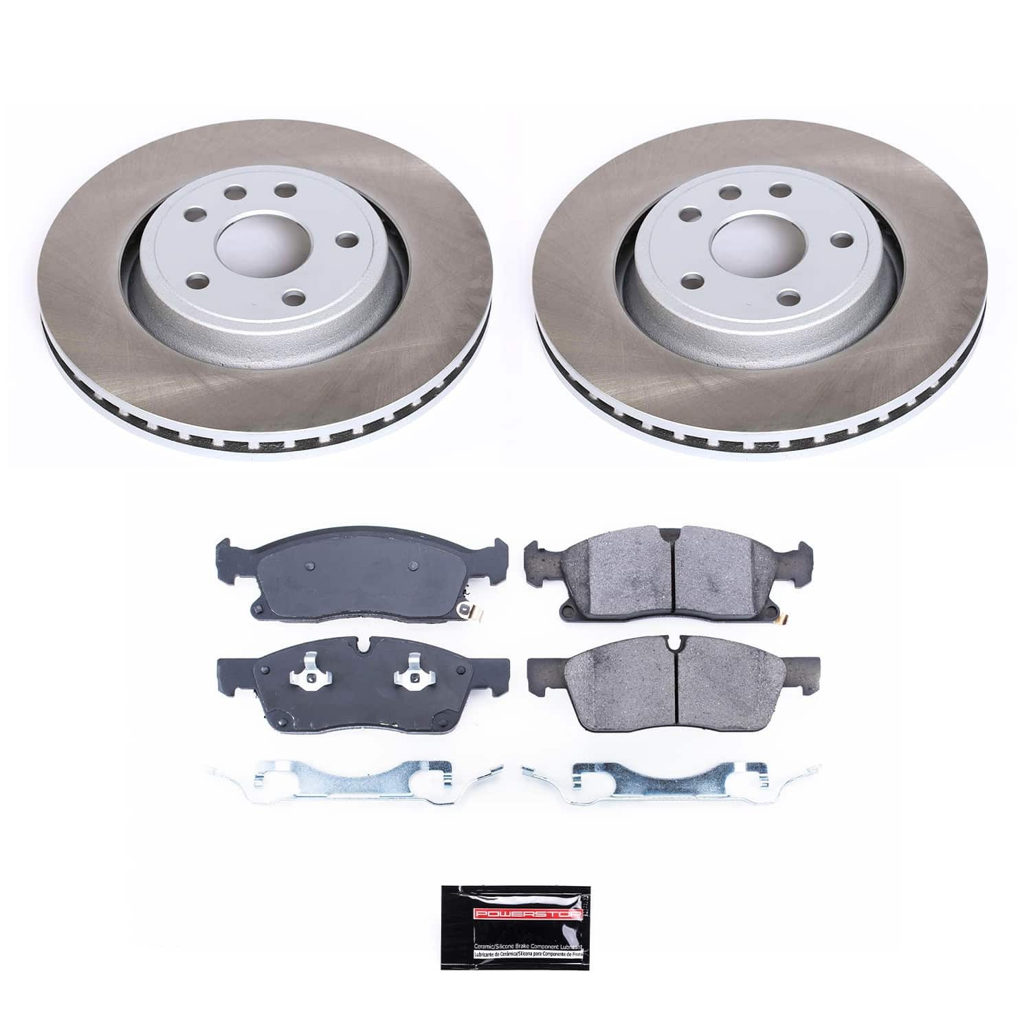 PowerStop Z17 Evolution Ceramic Front Brake Kit - 4-Pc, Ceramic, Semi Coated Rotors — image 2