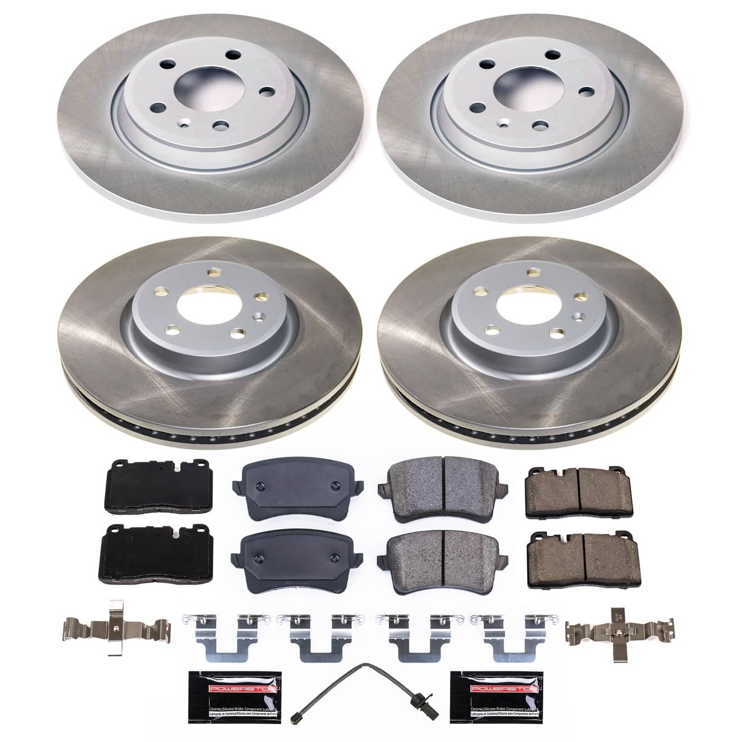 PowerStop Z17 Evolution Ceramic Front & Rear Brake Kit - 6-Pc, Ceramic, Semi Coated Rotors — image 2