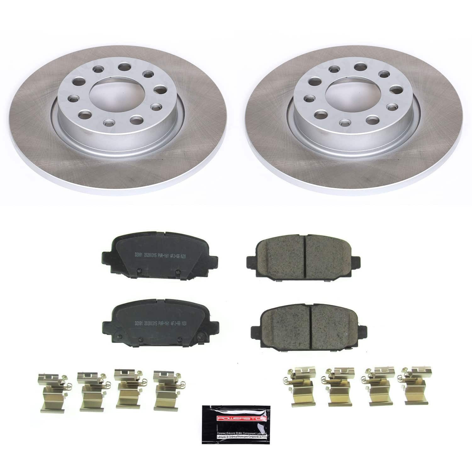PowerStop Z17 Evolution Ceramic Rear Brake Kit - 4-Pc, Ceramic, Semi Coated Rotors — image 2