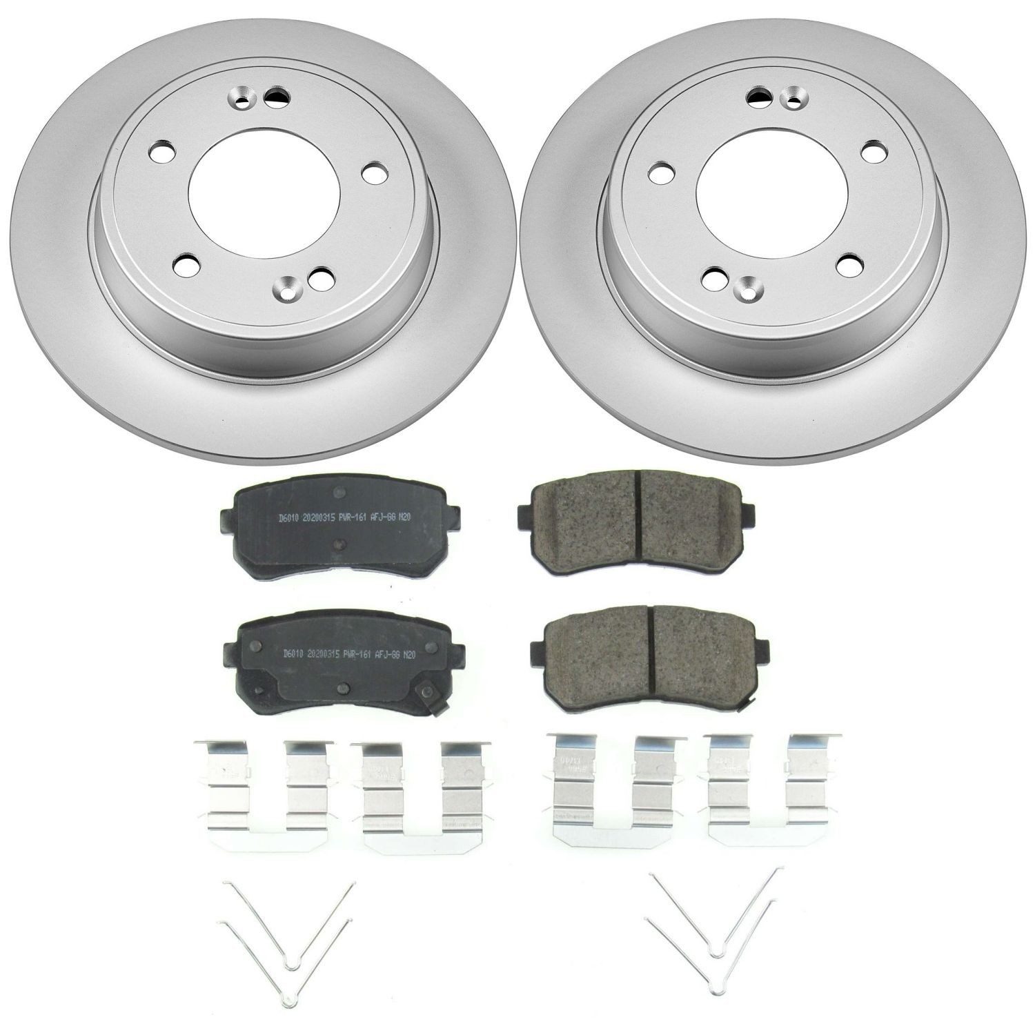 PowerStop Z17 Evolution Ceramic Rear Brake Kit - 4-Pc, Ceramic, Geomet Fully Coated Rotors — image 2