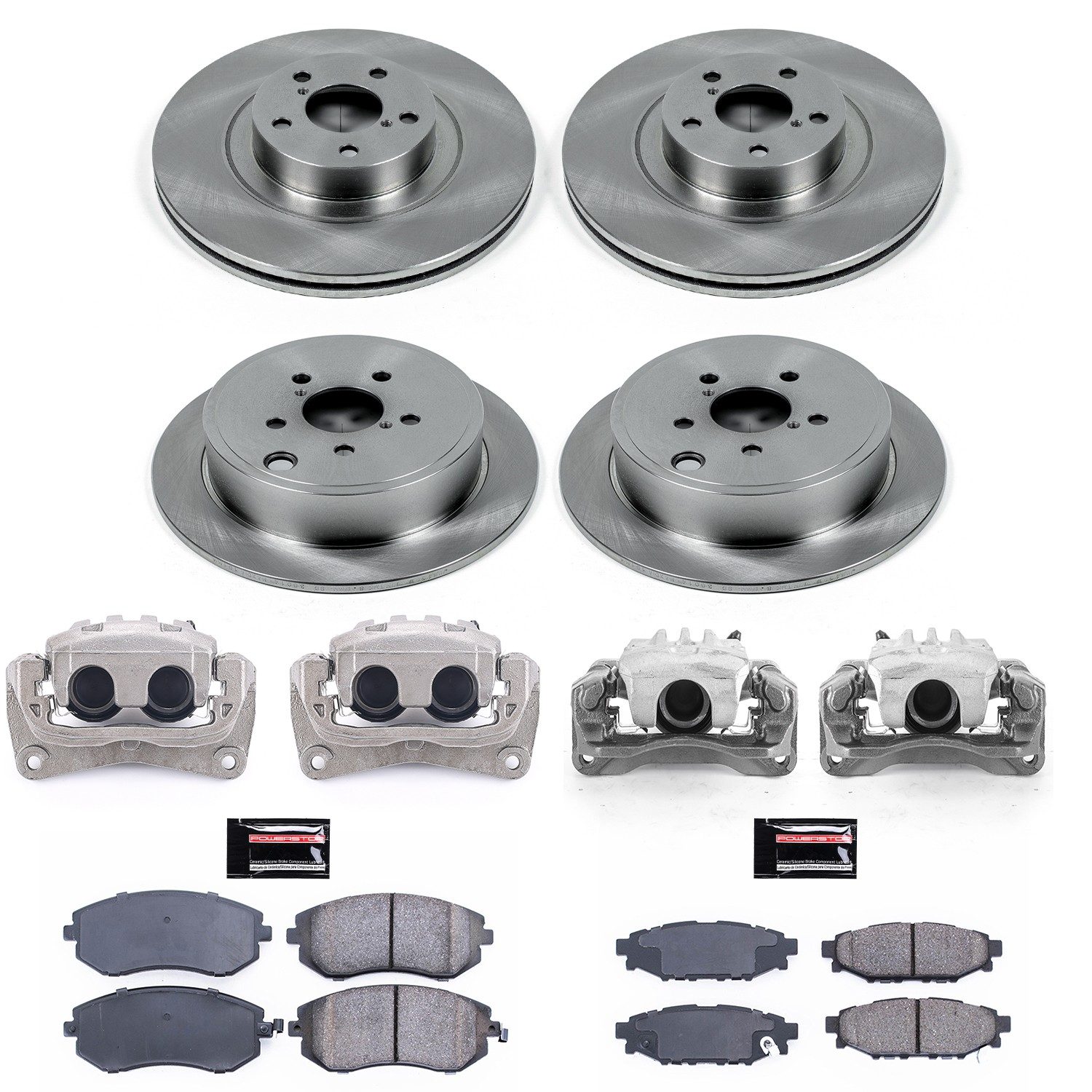 PowerStop Z17 Evolution Ceramic Front & Rear Brake Kit - 8-Pc, Ceramic — image 2