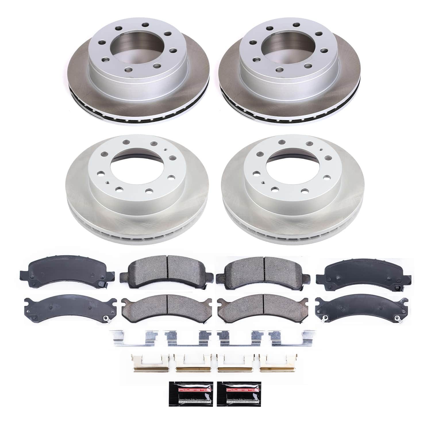 PowerStop Z17 Evolution Ceramic Front & Rear Brake Kit - 4-Pc, Ceramic, Semi Coated Rotors — image 2