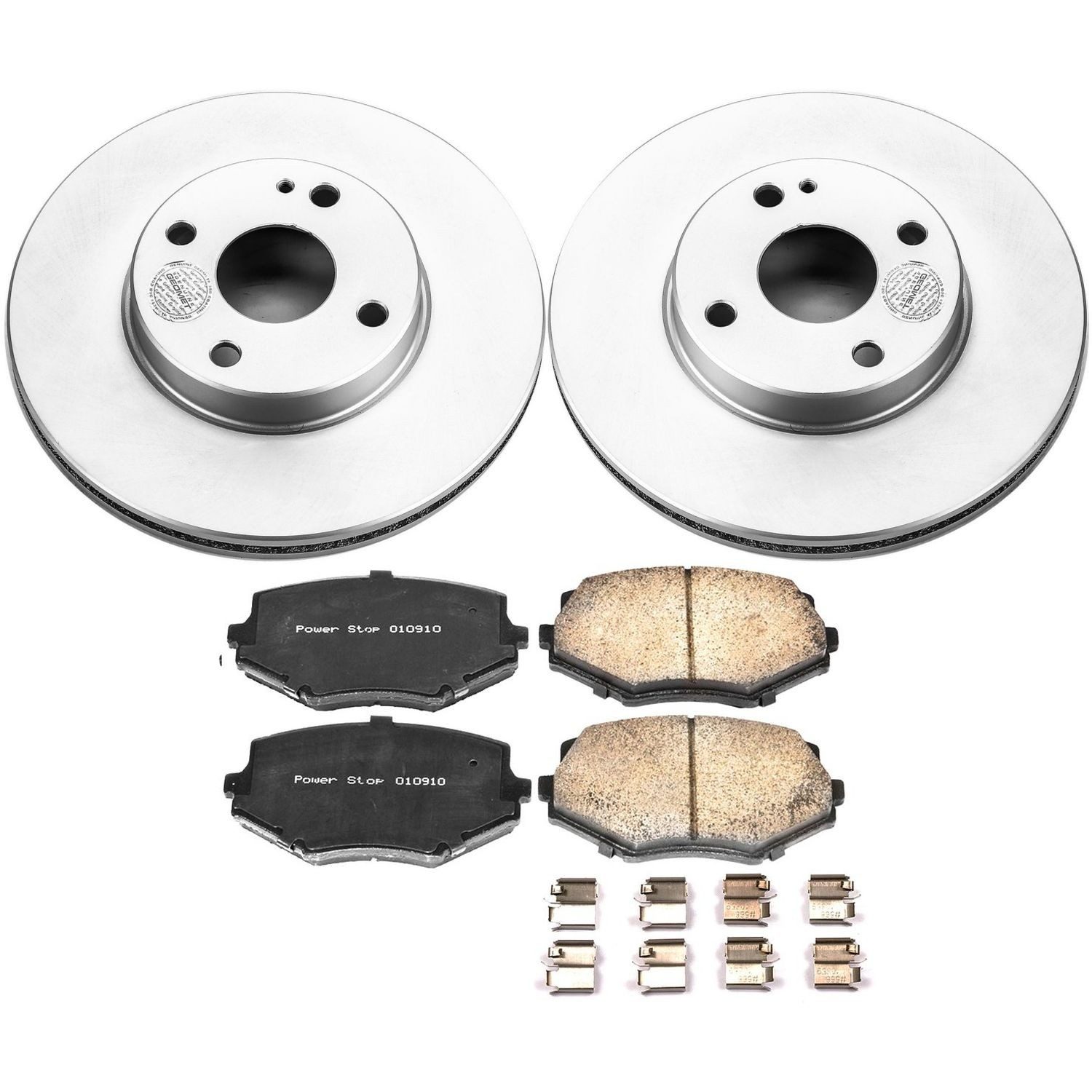 PowerStop Z17 Evolution Ceramic Front Brake Kit - 4-Pc, Ceramic, Geomet Fully Coated Rotors — image 2