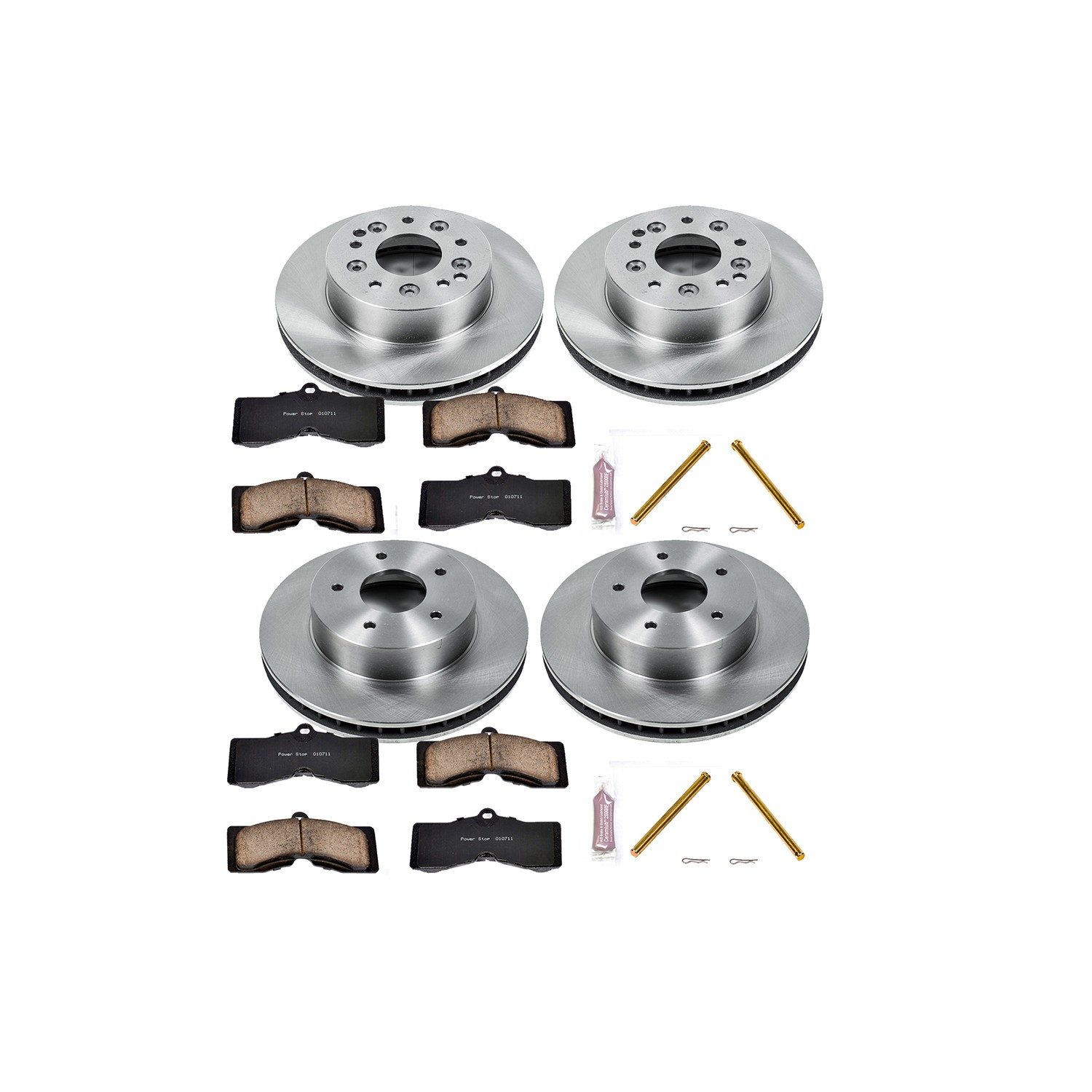 PowerStop Z17 Evolution Ceramic Front & Rear Brake Kit - 4-Pc, Ceramic — image 2