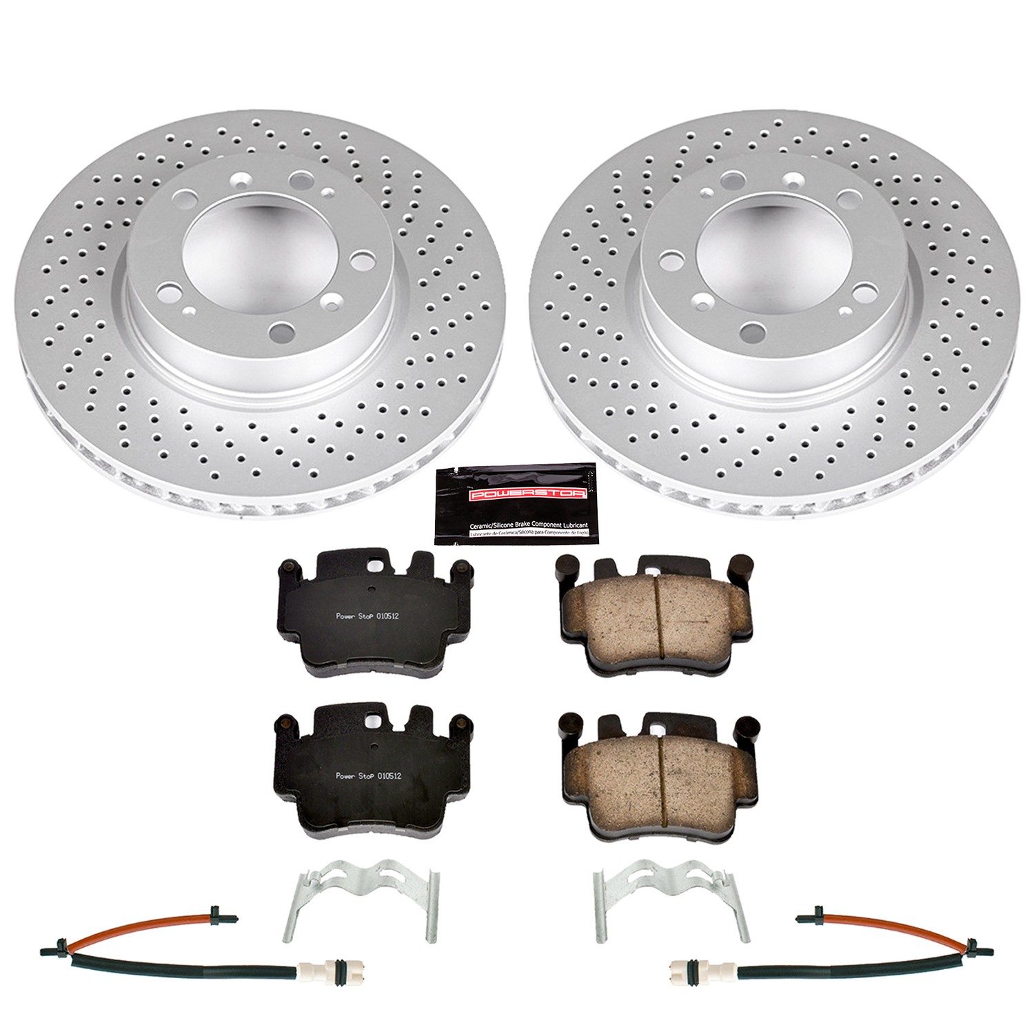 PowerStop Z23 Evolution Sport Front Brake Kit - 6-Pc, Carbon-Fiber Ceramic, Geomet Fully Coated Rotors — image 2
