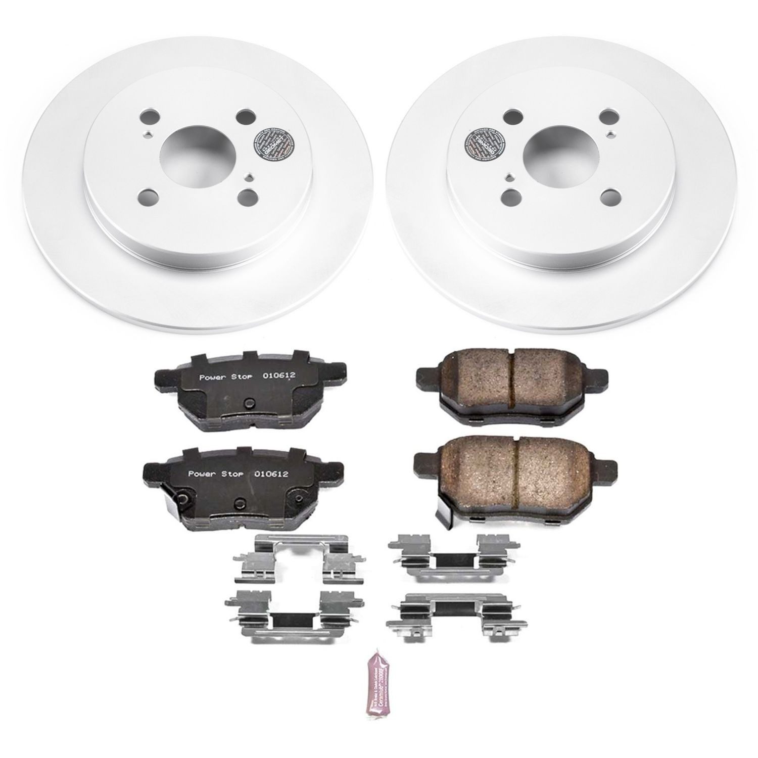 PowerStop Z17 Evolution Ceramic Rear Brake Kit - 4-Pc, Ceramic, Geomet Fully Coated Rotors — image 2
