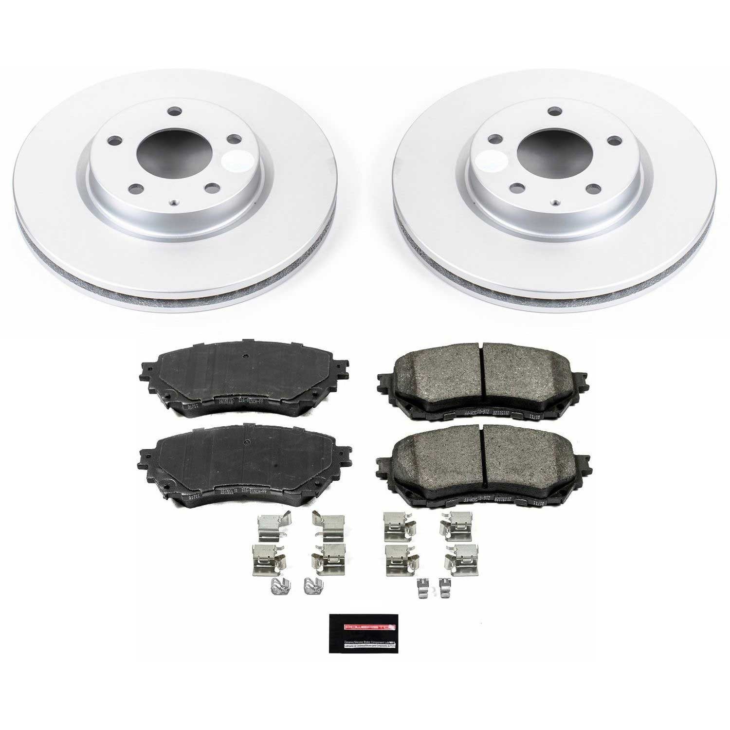PowerStop Z17 Evolution Ceramic Front Brake Kit - 4-Pc, Ceramic, Geomet Fully Coated Rotors — image 2