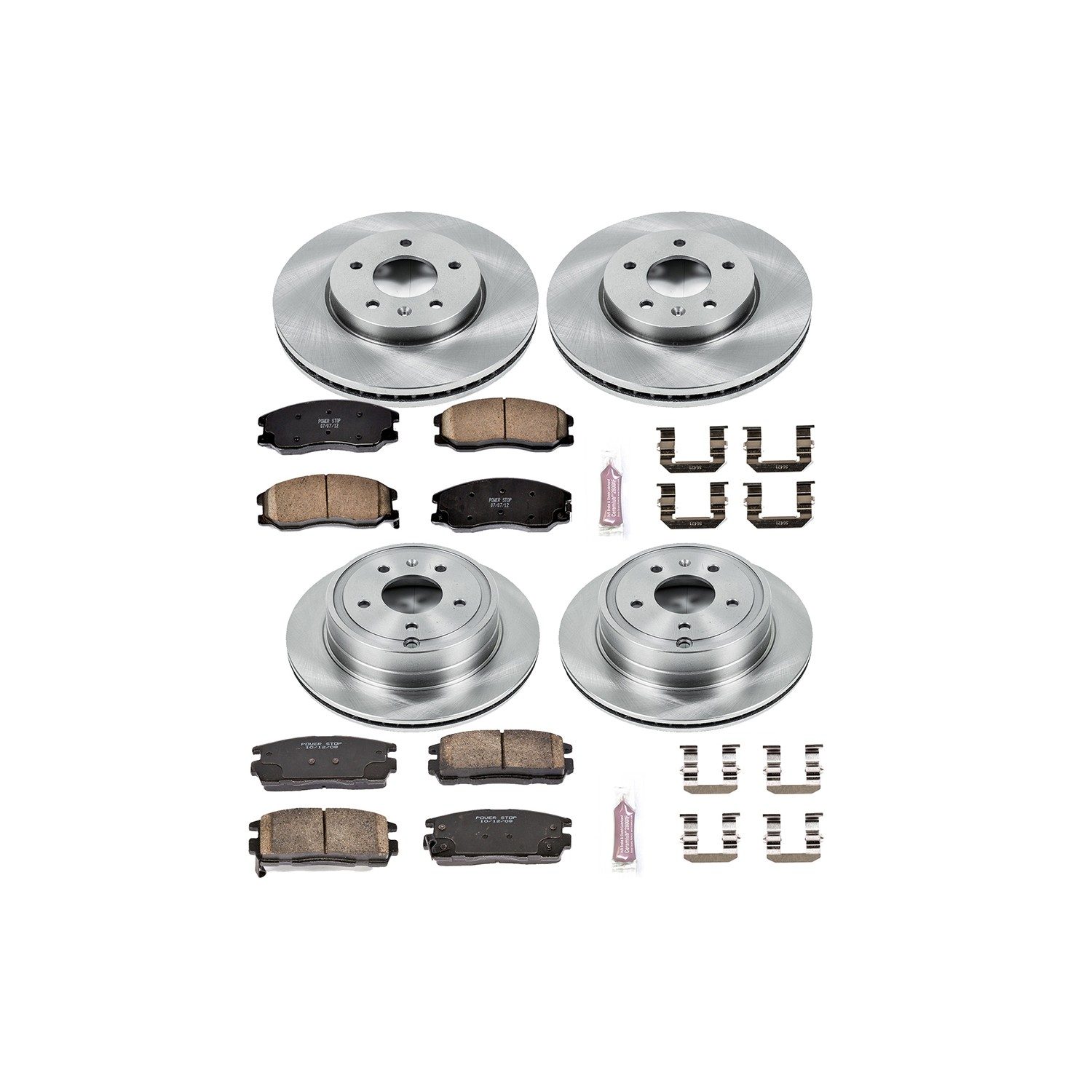 PowerStop Z17 Evolution Ceramic Front & Rear Brake Kit - 4-Pc, Ceramic — image 2