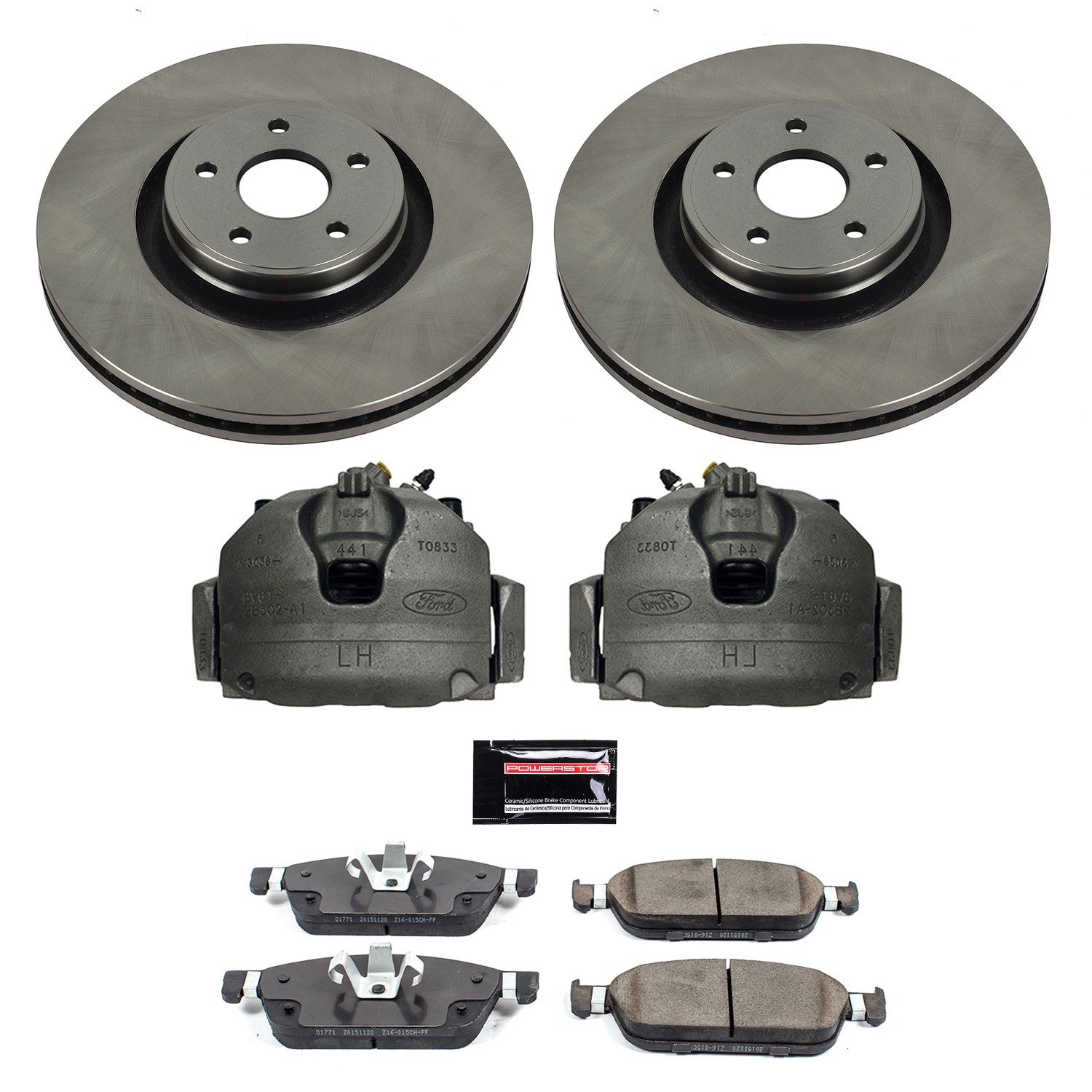 PowerStop Z17 Evolution Ceramic Front Brake Kit - 8-Pc, Ceramic — image 2