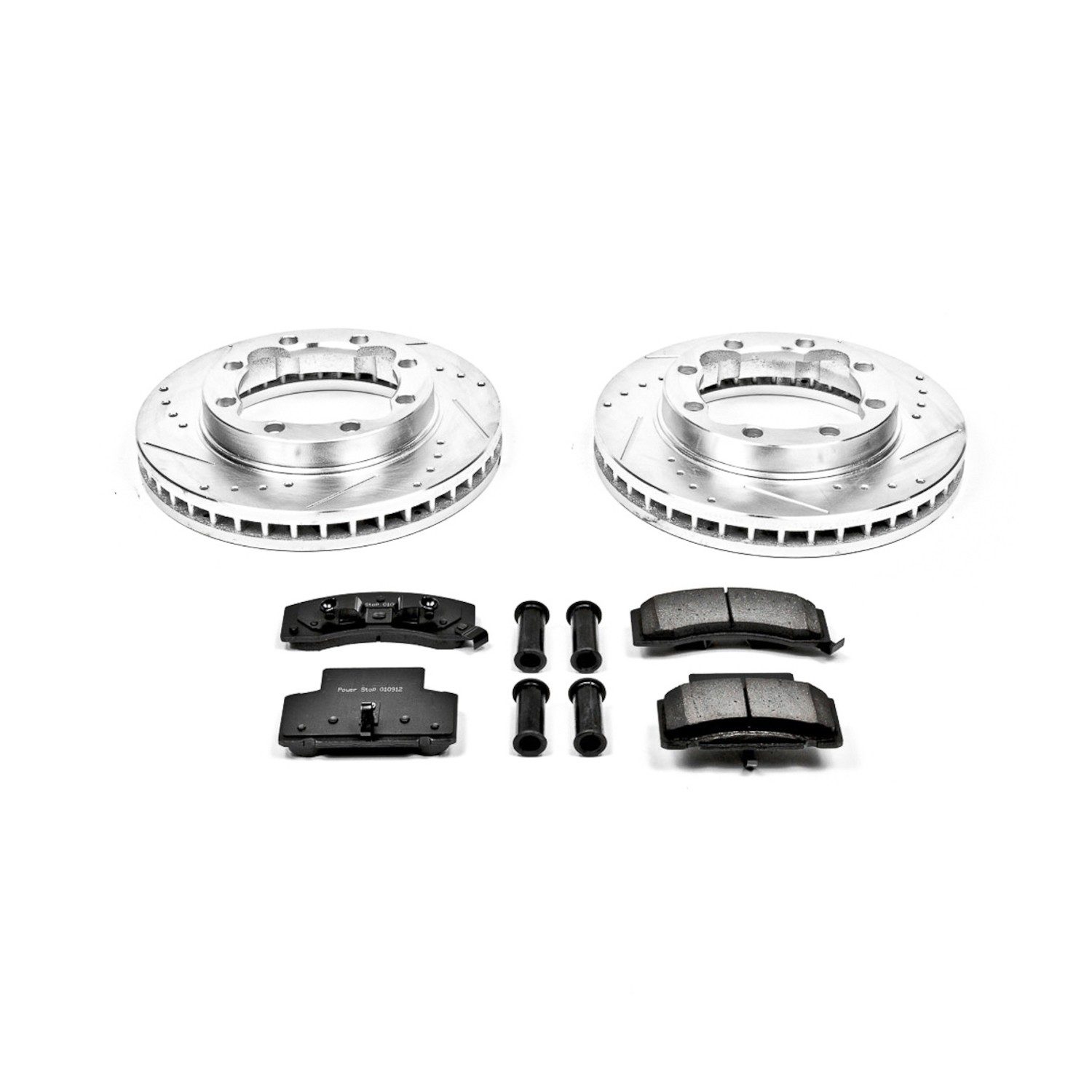 PowerStop Z23 Evolution Sport Front Brake Kit - 4-Pc, Carbon-Fiber Ceramic, Drilled & Slotted Rotors — image 2
