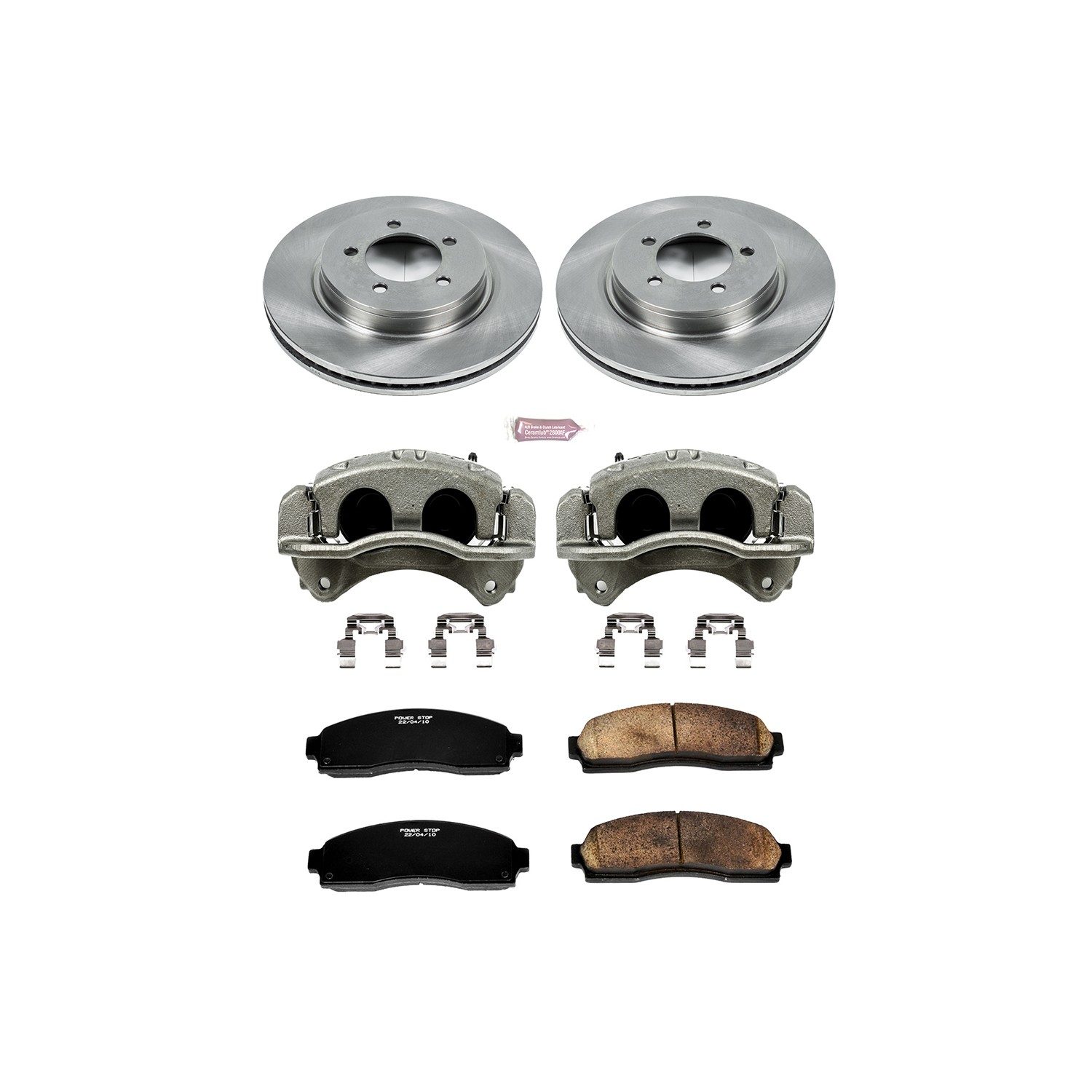 PowerStop Z17 Evolution Ceramic Front Brake Kit - 8-Pc, Ceramic — image 2