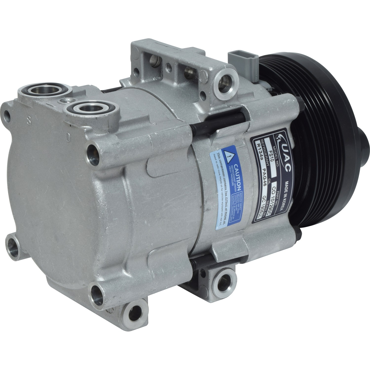 UAC 2005-2006 Ford F-150 XLT V8 4.6L A/C Compressor - CO 101290C - 3