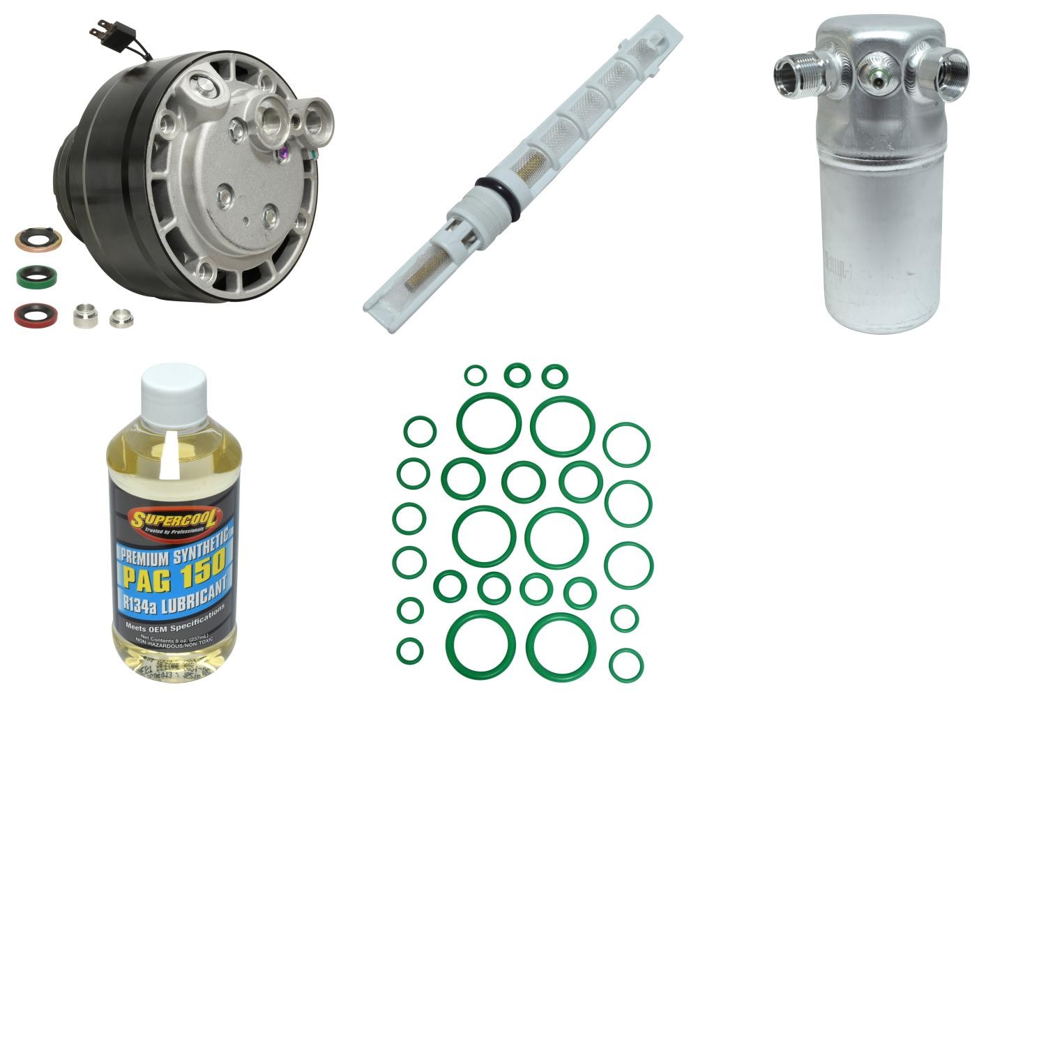 UAC 1989-1991 Chevrolet R2500 Suburban V8 7.4L A/C Compressor Kit - KT 2372