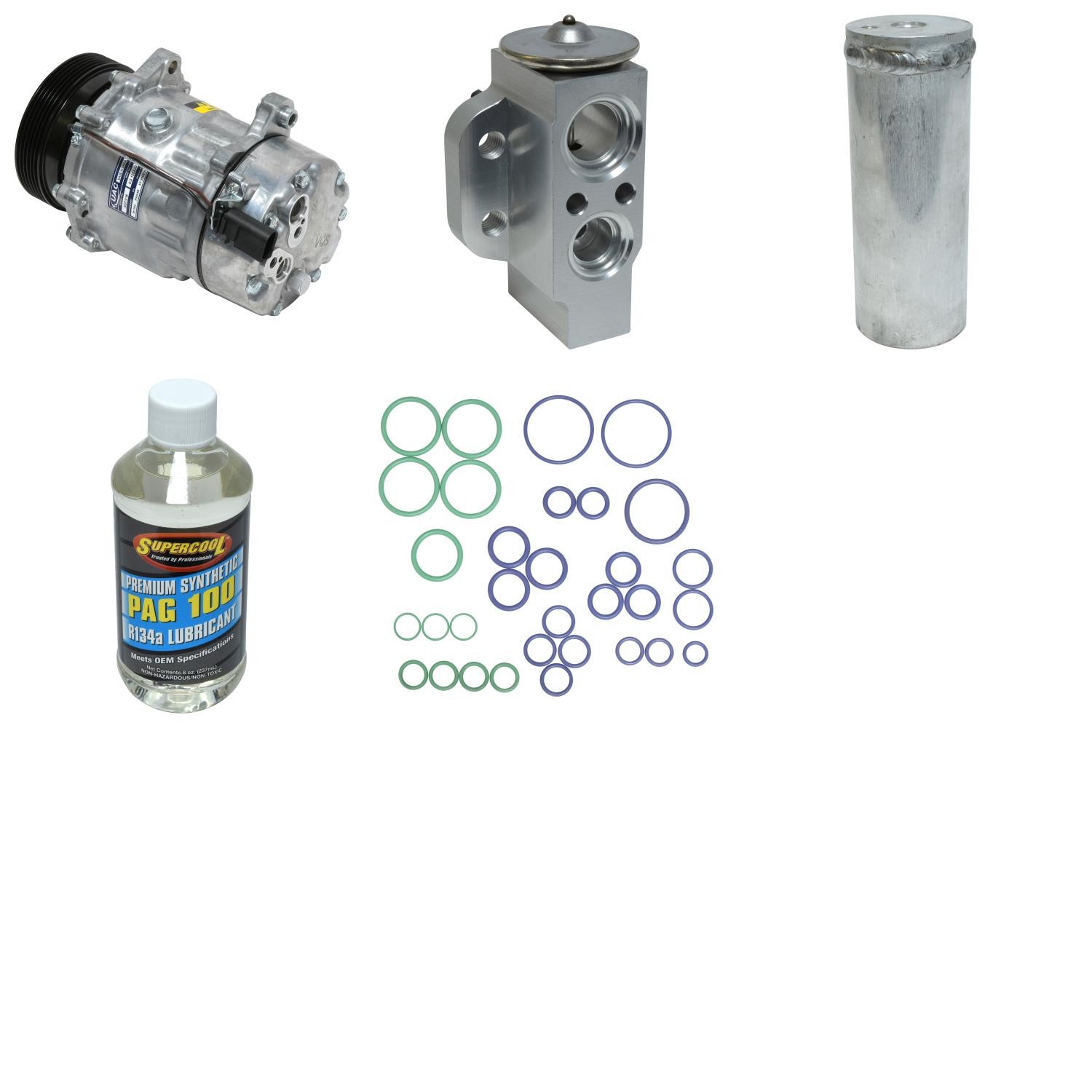 UAC 2005 Volkswagen Jetta Europa L4 2.0L A/C Compressor Kit - KT 2950