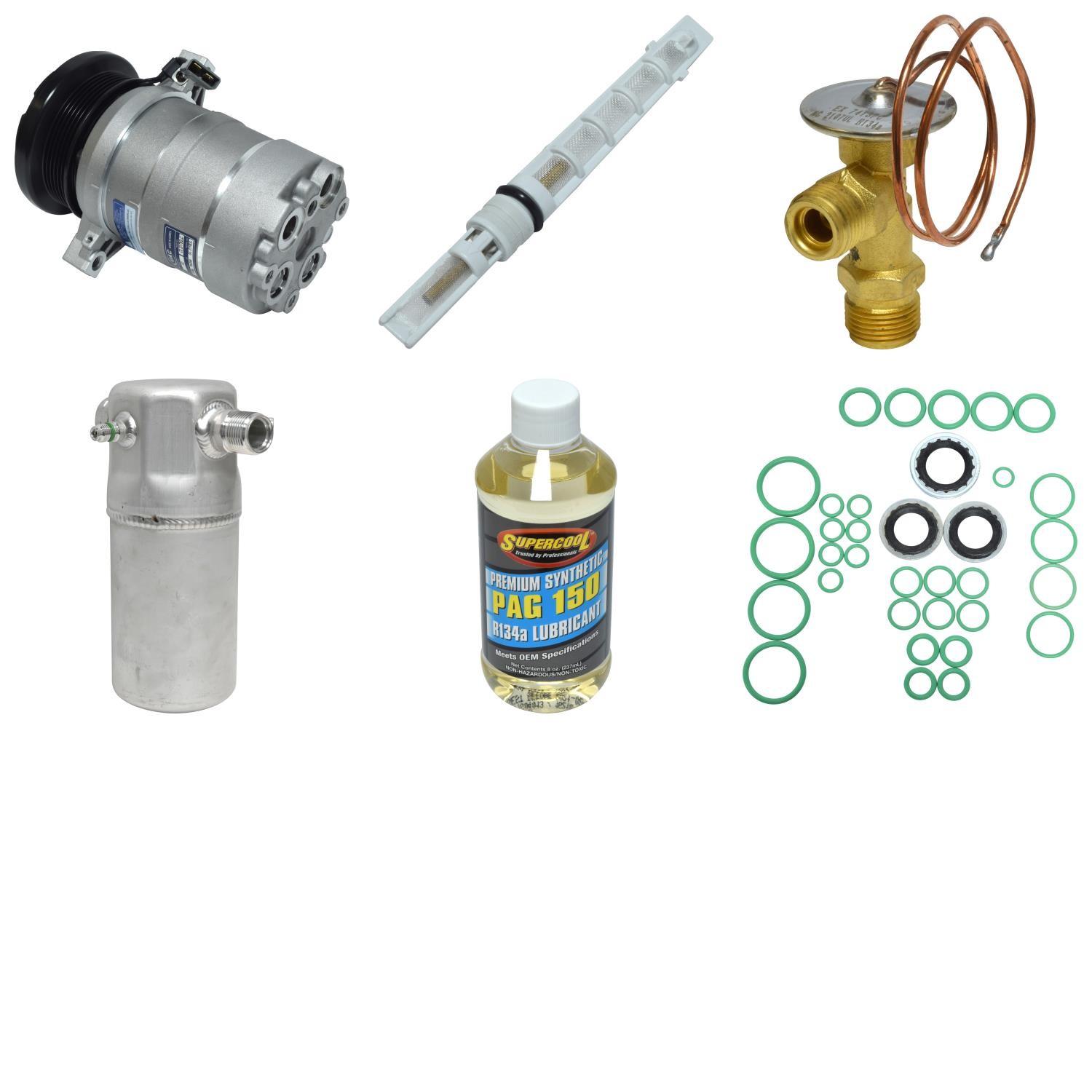 UAC 1995 Chevrolet G30 V8 6.5L A/C Compressor Kit - KT 3314