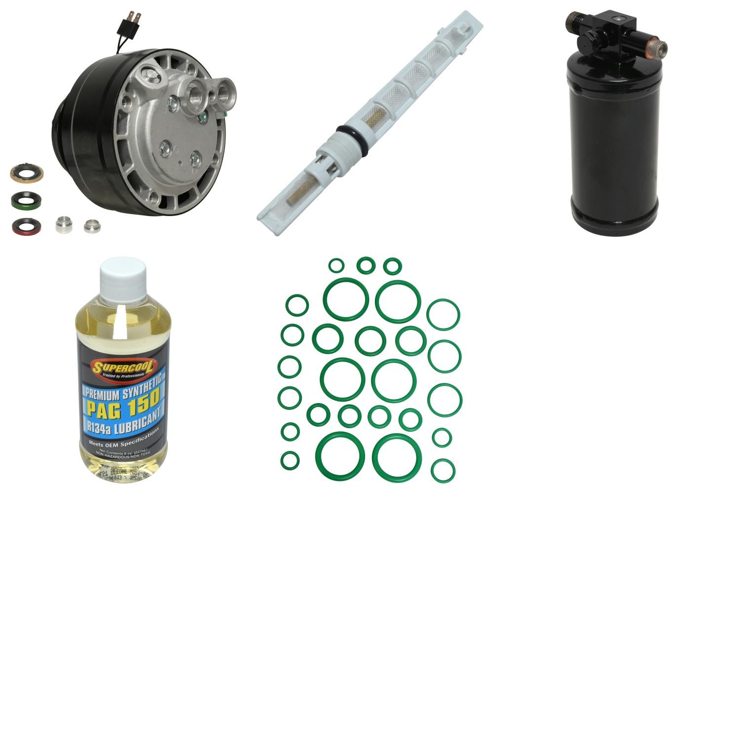 UAC 1985 GMC P2500 L6 4.8L A/C Compressor Kit - KT 2699 - 2