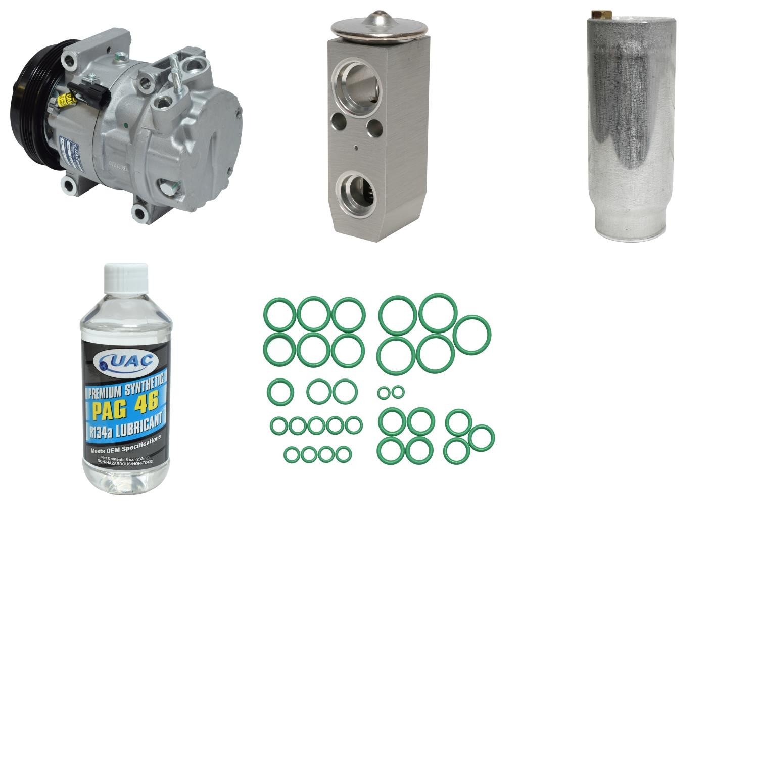 UAC 2001 Nissan Pathfinder V6 3.5L A/C Compressor Kit - KT 1849 - 2