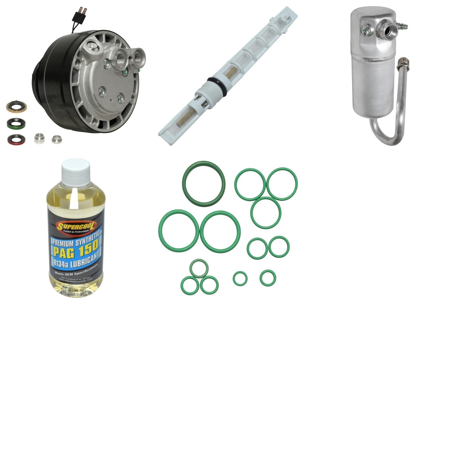UAC 1981 Pontiac Parisienne V8 4.3L A/C Compressor Kit - KT 2556 - 2