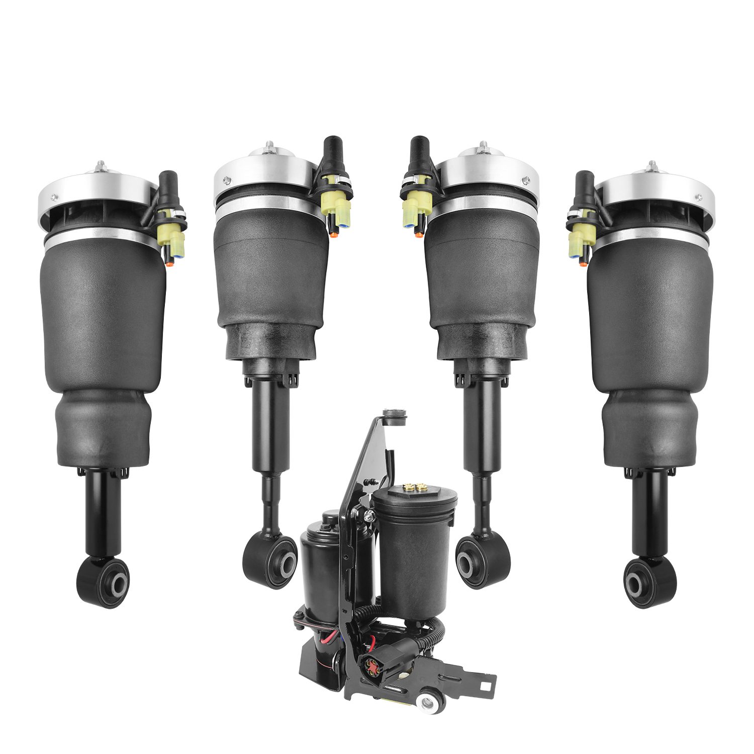 2006 Lincoln Navigator Front & Rear Air Struts & Full Compressor with ...
